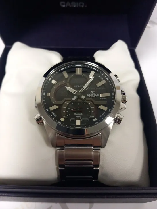 BOXED CASIO EDIFICE SMART ECB-30D-1AEF M STAINLESS STEEL WRIST WATCH