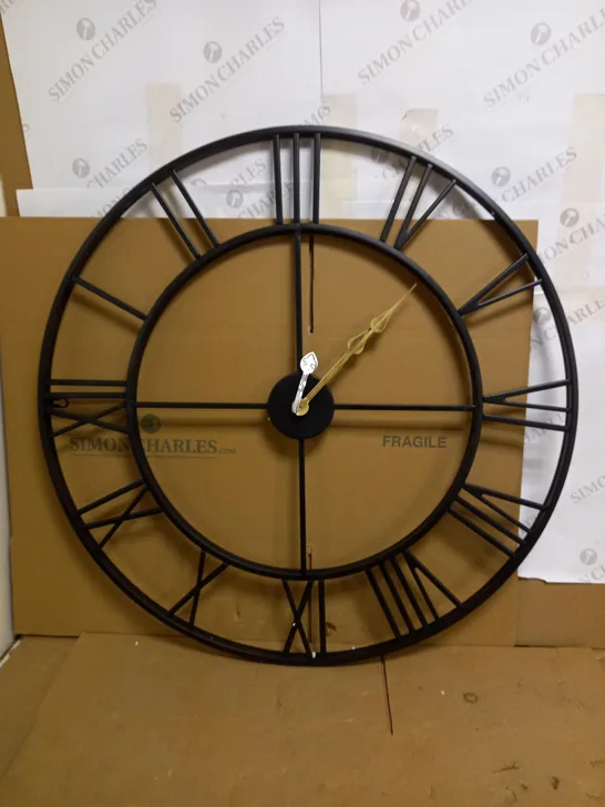 DESIGNER LARGE BLACK WALL CLOCK 