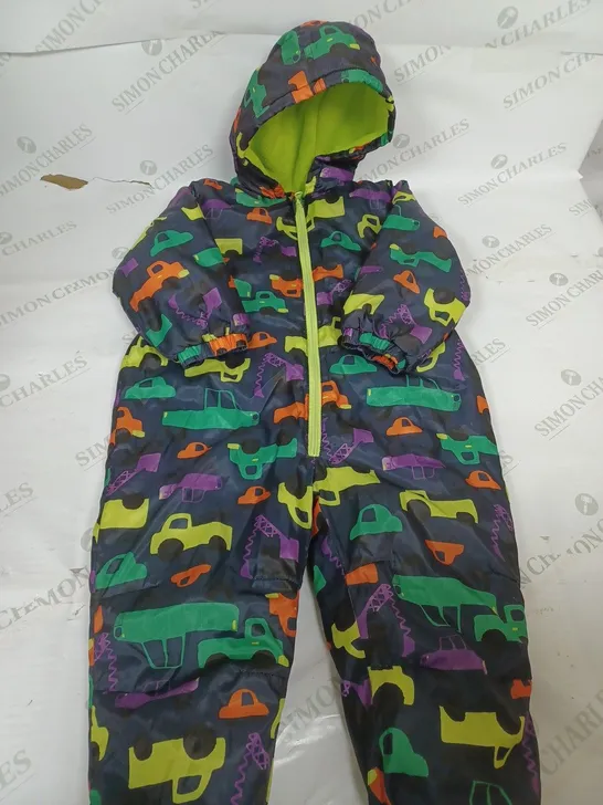 BOYS PATTERNED ALL IN ON SNOWSUIT SIZE 2-3 YEARS