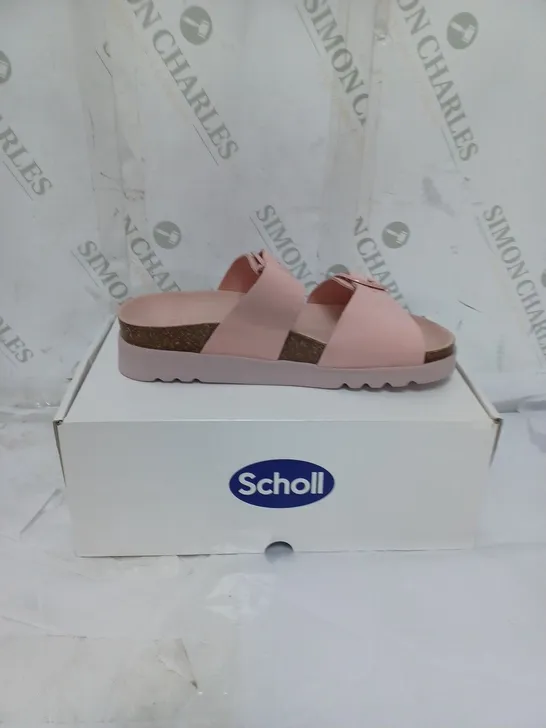 BOXED SCHOLL SOFT STEP LADIES SANDALS BUCKLE FASTENING SIZE 7 PINK