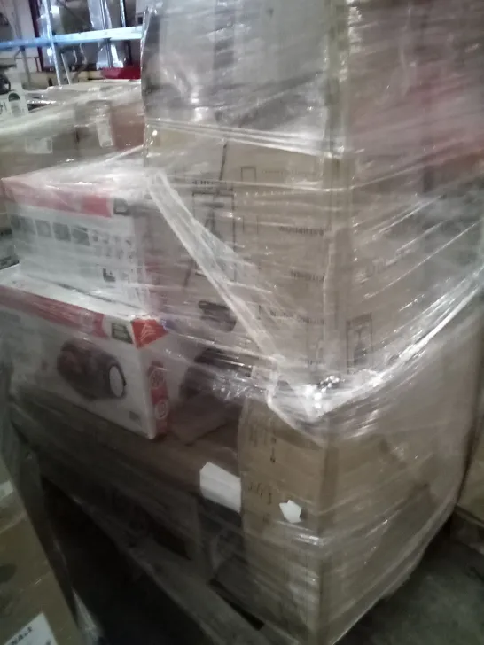 PALLET OF APPROXIMATELY 13 ASSORTED ELECTRICAL ITEMS TO INCLUDE LAWNMOWERS AND TRIMMERS , ETC 