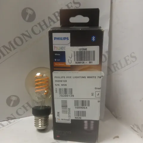 BOXED PHILIPS HUE WHITE E27 FILAMENT BULB