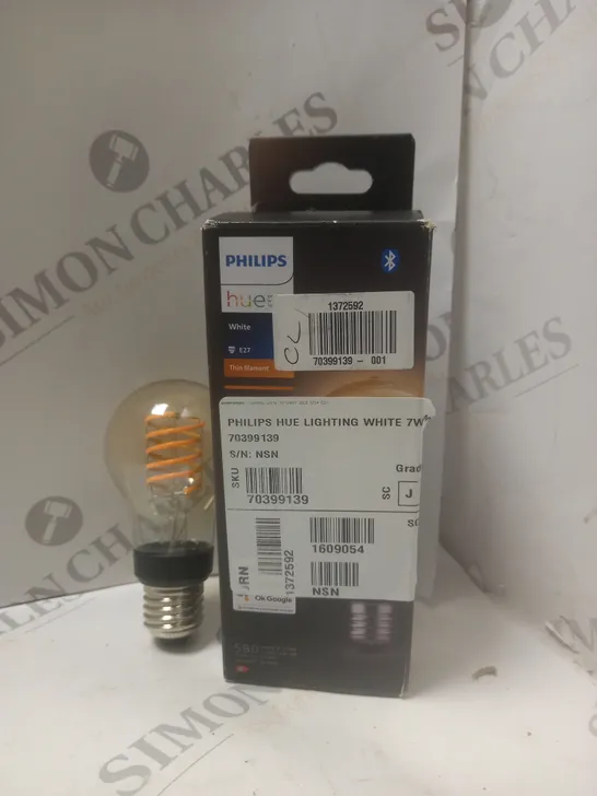 BOXED PHILIPS HUE WHITE E27 FILAMENT BULB