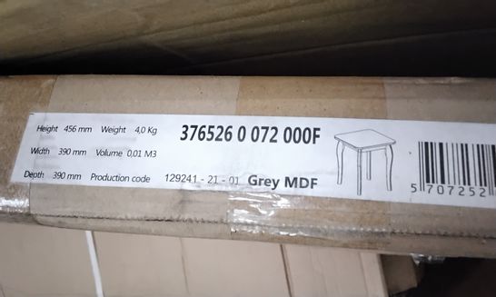 BOXED GREY MDF SIDE TABLE 