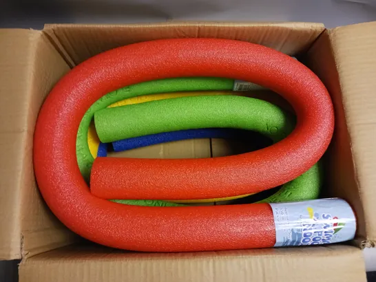 KREATIVEKRAFT SET OF 4 POOL NOODLES IN RED, YELLOW, BLUE AND GREEN 150X6CM EACH