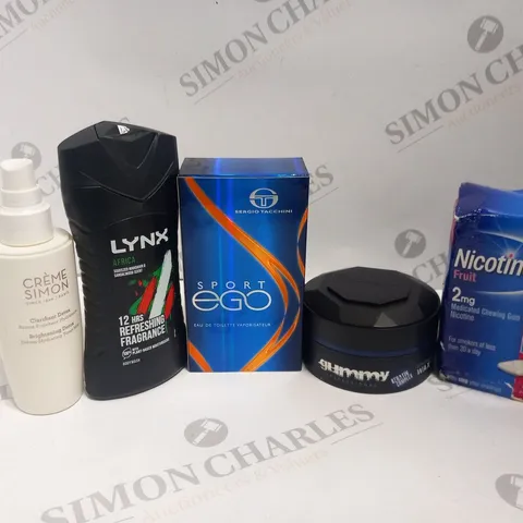 FIVE ASSORTED HEALTH AND BEAUTY PRODUCTS TO INCLUDE; LYNX, CREME SIMON, SERGIO 