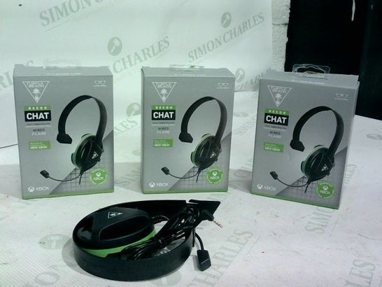 3 X TURTLE BEACH RECON CHAT WIRED HEADSET 