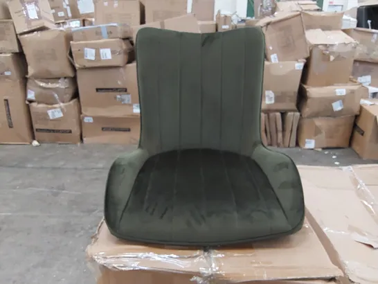 BOXED GREEN VELVET DINING CHAIRS (1 BOX)