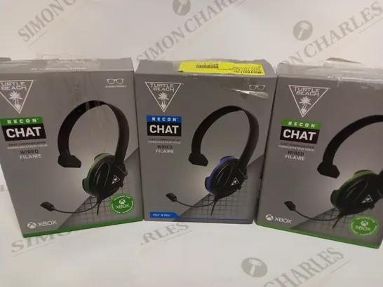 BOX OF APPROX 6 TURTLE BEACH CHAT WIRED GAMING HEADSETS FOR XBOX AND PLAYSTATION