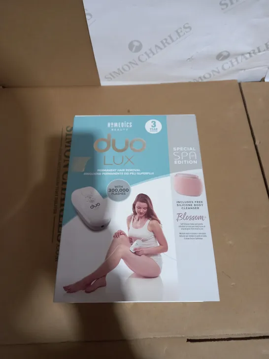 BOXED HOMEDICS DUO LUX PERMANENT HAIR REMOVAL SPECIAL SPA EDITION