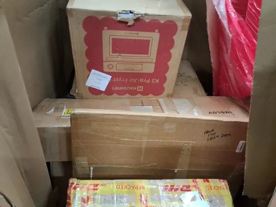 PALLET OF ASSORTED HOUSEHOLD ITEMS TO INCLUDE 12-PIECE GRANITE COOKWARE SET, NESTED TABLES AND K5 PRO AIR FRYER 