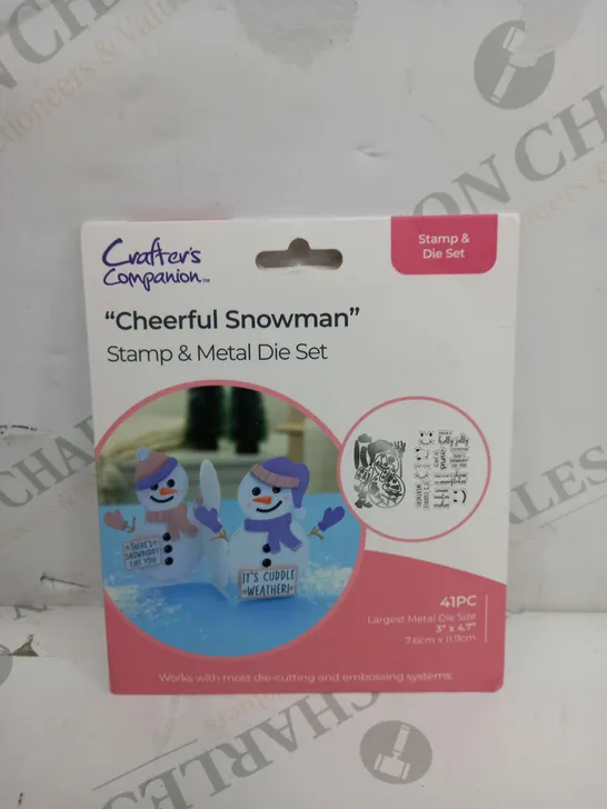 CRAFTER'S COMPANION - STAMP & DIE SET - CHEERFUL SNOWMAN