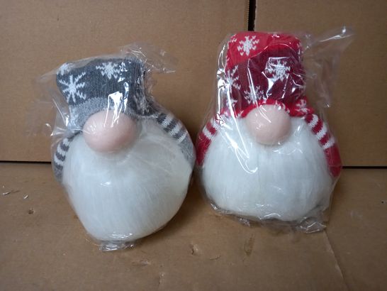 FESTIVE SET OF 2 PRE-LIT SPLAT GNOMES