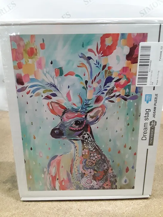 BOX CONTAINING 17 1000PCS DREAM STAG JIGSAW PUZZLES