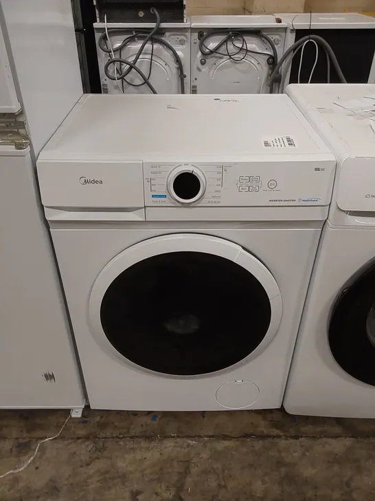 MIDEA 9KG FREESTANDING WASHING MACHINE IN WHITE, MODEL: MF10EW90BA