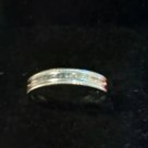 14CT WHITE GOLD HALF ETERNITY BAND SET WITH NATURAL DIAMONDS