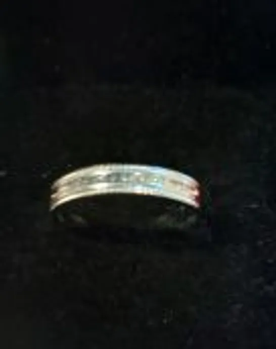 14CT WHITE GOLD HALF ETERNITY BAND SET WITH NATURAL DIAMONDS