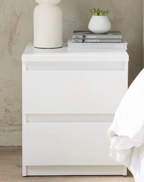 LISSON 2 DRAWER BEDSIDE TABLE RRP £59