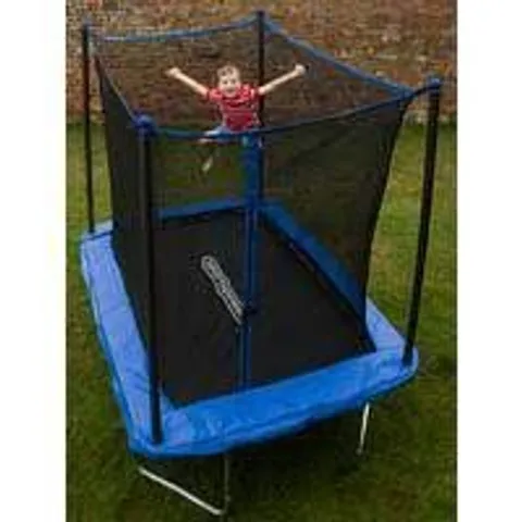 BOXED SPORTSPOWER 8' × 6' BOUNCE PRO RECTANGULAR TRAMPOLINE & ENCLOSURE