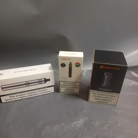 APPROXIMATELY 20 BOXED E-CIGARETTES TO INCLUDE ASPIRE, GEEK VAPE, INNOKIN ETC 