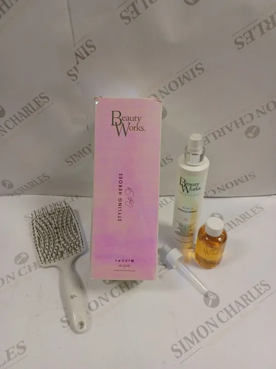 BOXED BEAUTY WORKS 10-IN-1 MIRACLE SPRAY X ARGAN SERUM GIFT SET  RRP £28.99