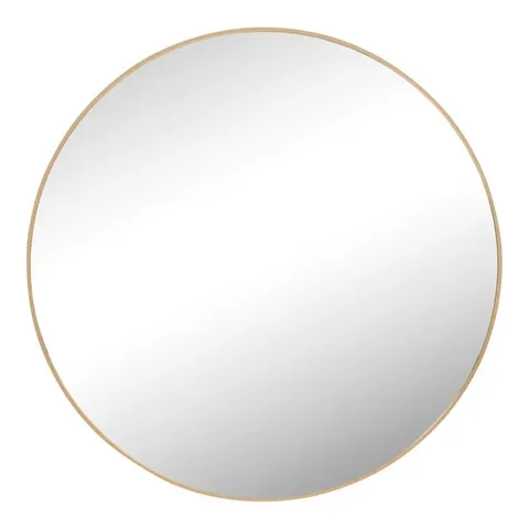 BOXED ROUND METAL ACCENT WALL MIRROR