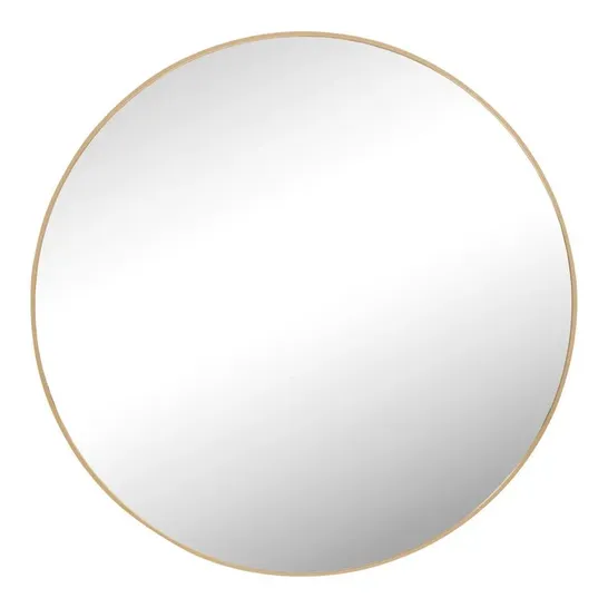 BOXED ROUND METAL ACCENT WALL MIRROR