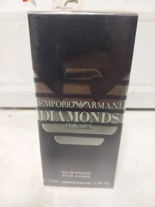 BOXED AND SEALED EMPORIO ARMANI DIAMONDS FOR MEN EAU DE TOILETTE SPRAY 75ML