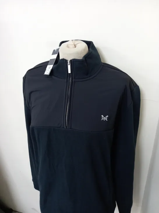 CREW CLOTHING COMPANY HYBRID HALF ZIP JACKET SIZE L