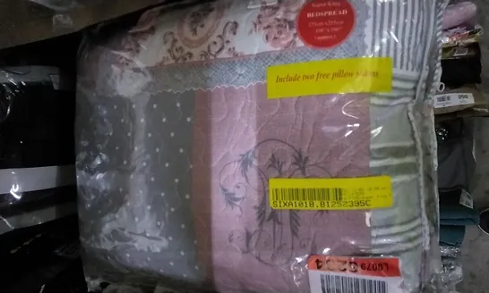 DESIGNER PATTERNED BEDSPREAD SIZE: SUPER KING