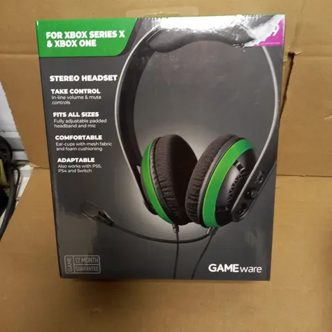 LOT OF X 6 BOXED GAMEWARE STEREO HEADSETS FOR XBOX SERIES X & XBOX ONE