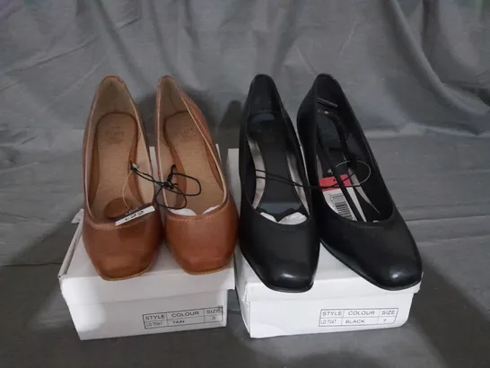 APPROXIMATELY 10 BOXED PAIR OF FIORE HEELED SHOES IN VARIOUS COLOURS AND SIZES 