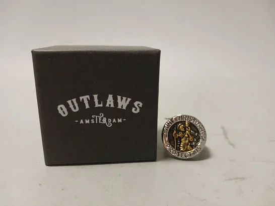 BOXED OUTLAWS ST. CHRISTOPHER. RING