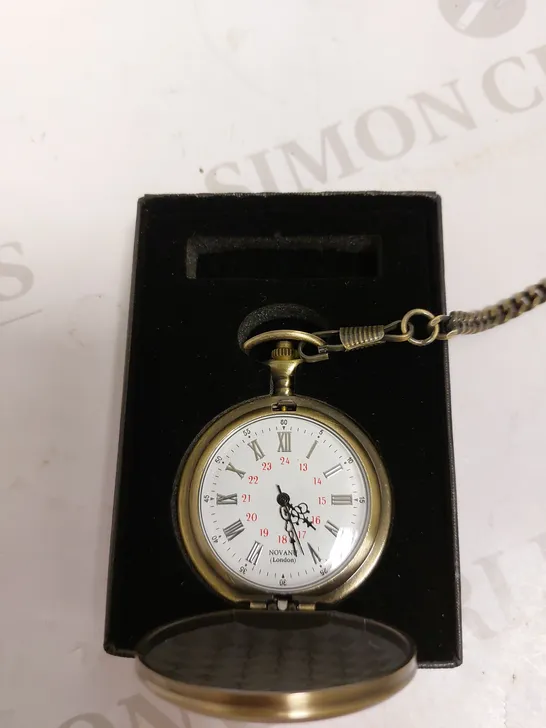 BOXED NOVANU LONDON PERSONALISED POCKET WATCH