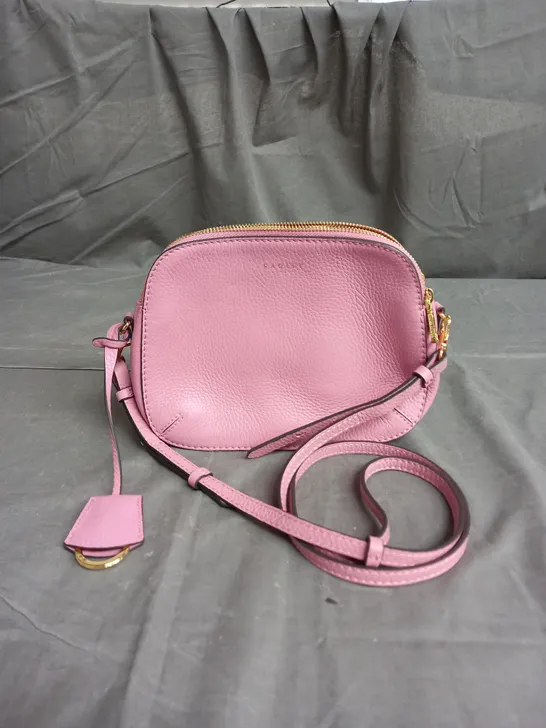 RADLEY LONDON LEATHER CROSSBODY BAG IN LIGHT PINK 