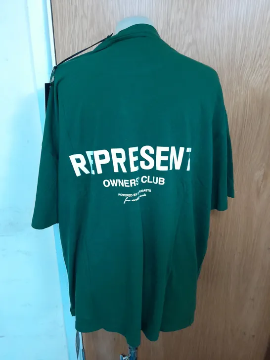 REPRESENT OWNER'S CLUB JERSEY T-SHIRT IN RACING GREEN SIZE XL