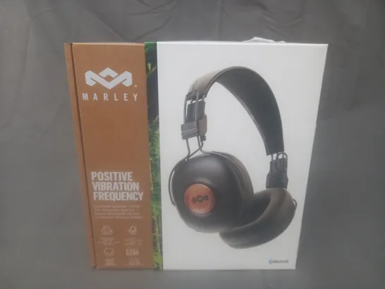 BOXED HOUSE OF MARLEY POSITIVE VIBRATION FREQUENCY BLUETOOTH HEADPHONES