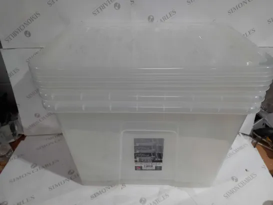 3 WHAM CRYSTAL 80 LITRE STORAGE BOXES