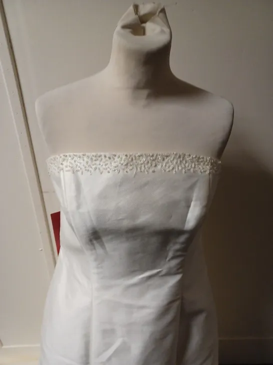 ELLA JOHANNSSEN SEQUIN STRAPLESS WEDDING DRESS SIZE 14