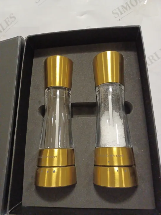 COLE & MASON H332017 DERWENT GOLD SALT AND PEPPER MILLS