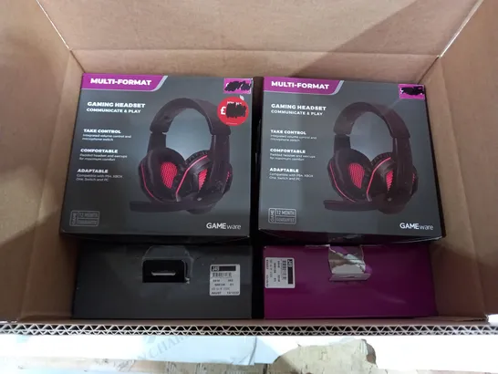 BOX OF APPROX 8 ASSORTED GAME WARE MULTIFORMAT GAMING HEADSET