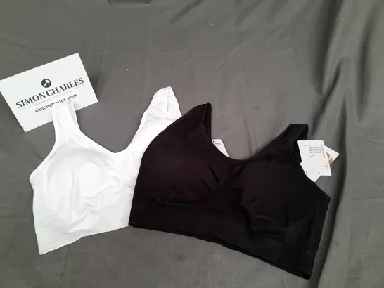 PACK OF 2 JOCKEY PADDED BRA SIZE L 1 X BLACK AND 1 X WHITE