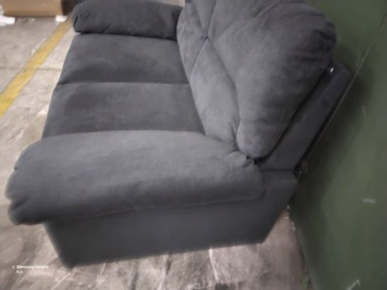 DESIGNER GREY FABRIC FIXED TWO SEATER SOFA 