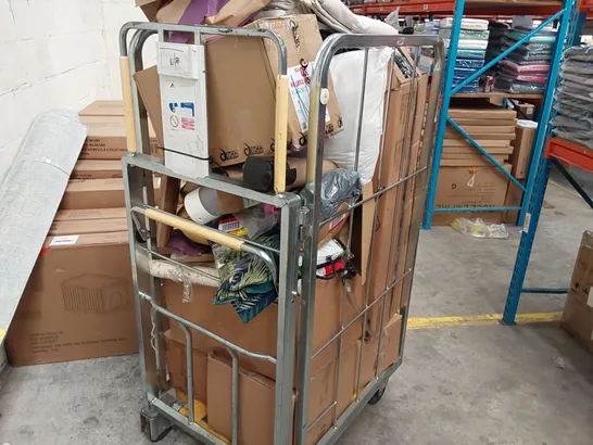 CAGE OF ASSORTED HOMEWARE AND FURNITURE PRODUCTS/PARTS (CAGE NOT INCLUDED)