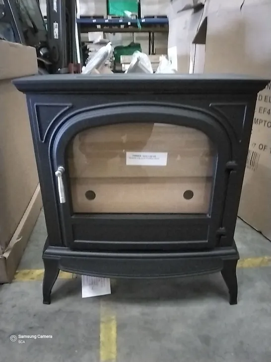 BOXED CERAMIC LONG ELECTRIC FIRE IN BLACK 