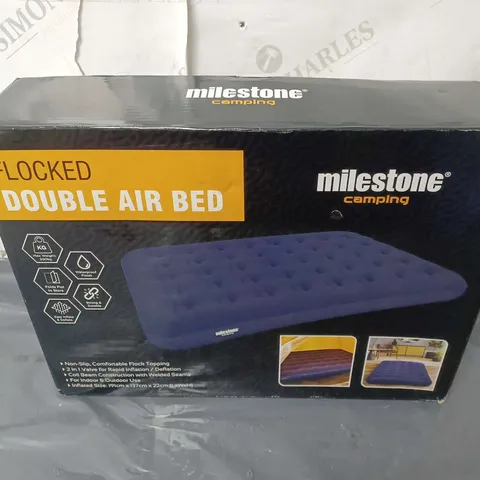 BOXED MILESTONE CAMPING DOUBLE AIR BED