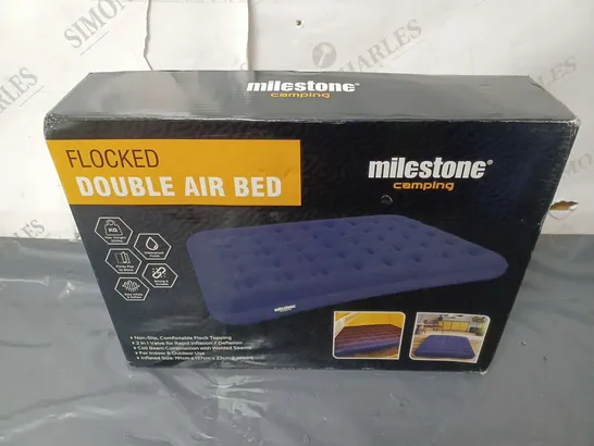 BOXED MILESTONE CAMPING DOUBLE AIR BED