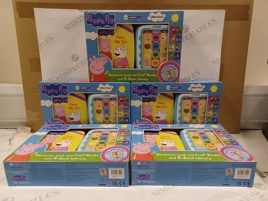 LOT OF APPROXIMATELY 5 PEPPA PIG - ELECTRONIC ME READER JR AND 8 LOOK AND FIND SOUND BOOK LIBRARY