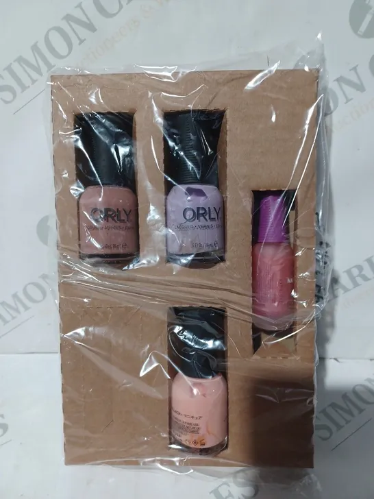 BOXED ORLY SET OF NAIL POLISH IN VARIOUS COLOURS