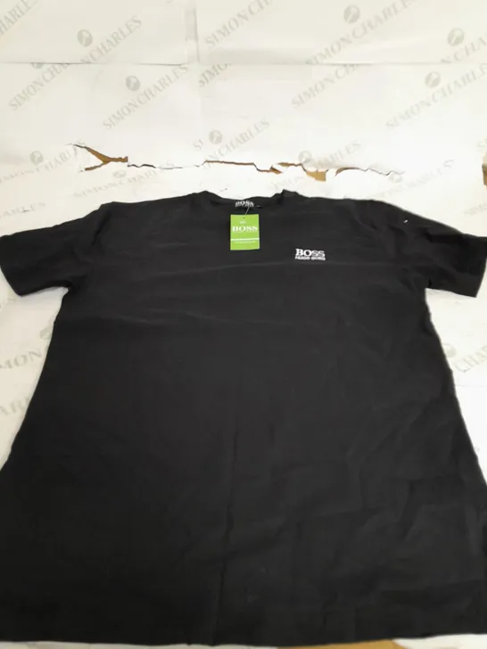 HUGO BOSS PLAIN BLACK SMALL LOGO T-SHIRT - MEDIUM